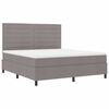 vidaXL Boxspringbett mit Matratze Taupe 180 x 200 cm Stoff