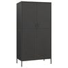 vidaXL Kleiderschrank Anthrazit 90x50x180 cm Stahl