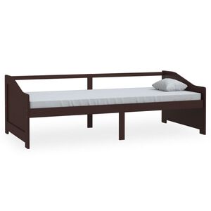 vidaXL Tagesbett 3-Sitzer Dunkelbraun Massivholz Kiefer 90x200 cm