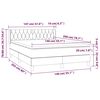 vidaXL Boxspringbett mit Matratze Dunkelgrau 140x200 cm Stoff