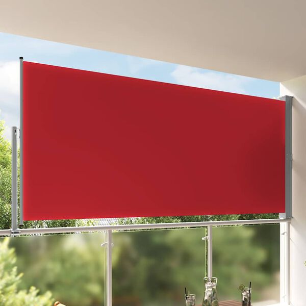 vidaXL Ausziehbare Seitenmarkise 160x300 cm Rot