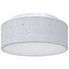 vidaXL Deckenlampe mit Strahlern Grau 30 x 30 x 13,5 cm Stoff