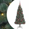 vidaXL Künstlicher vorbeleuchteter Weihnachtsbaum mit Kugelset 120 cm