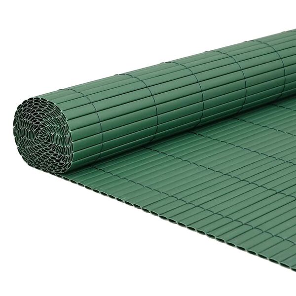 vidaXL Gartenzaun Doppelseitig Gr&uuml;n 1,8x5 m PVC