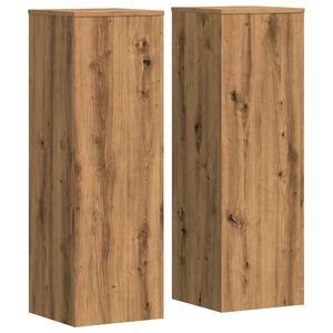 vidaXL Pflanzenst&auml;nder 2 Stk. Artisan-Eiche 33x33x100 cm Holzwerkstoff