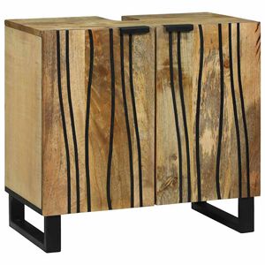 vidaXL Waschbeckenschrank mit T&uuml;r Braun 62 x 33 x 58 cm Holzwerkstoff