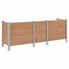 vidaXL M&uuml;lltonnenzaun Braun 315 x 85 x 115 cm Aluminium und WPC