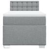 vidaXL Boxspringbett mit Matratze Hellgrau 80x200 cm Stoff