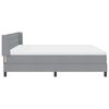 vidaXL Boxspringbett mit Matratze Hellgrau 200 x 200 cm Polyester