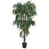 vidaXL Mangobaum K&uuml;nstlich 450 Bl&auml;tter 120 cm Gr&uuml;n