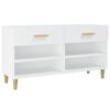 vidaXL Schuhschrank Wei&szlig; 102x35x55 cm Holzwerkstoff