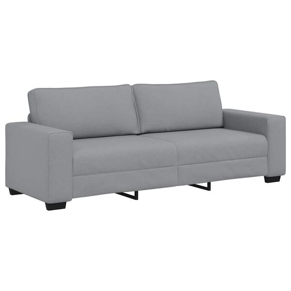 vidaXL 3-Sitzer-Sofa Hellgrau 220x77x82 cm Stoff