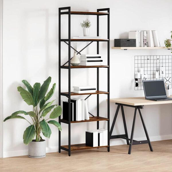 vidaXL B&uuml;cherregal Ger&auml;ucherte Eiche 40 x 30 x 85 cm Holzwerkstoff