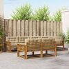 vidaXL Outdoor-Sofagarnitur mit Kissen 7 pcs Natur und Beige