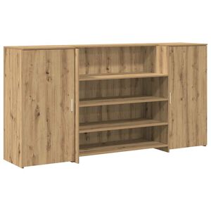 vidaXL Empfangstheke Artisan-Eiche 200x50x103,5 cm Holzwerkstoff
