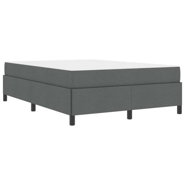 vidaXL Boxspringbett Dunkelgrau 140 x 200 cm Stoff