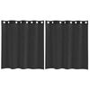 vidaXL Voile Vorh&auml;nge mit &Ouml;sen 2 Stk. Schwarz 140x140 cm