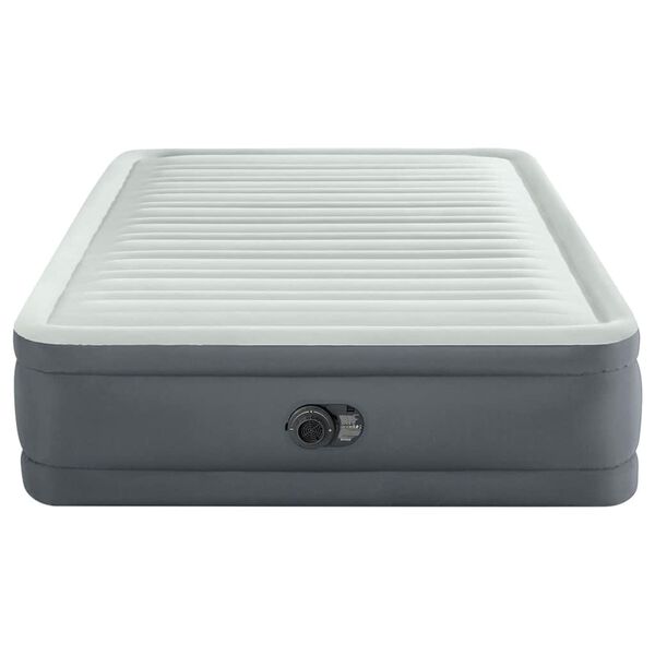Intex Luftbett PremAire Weiß und Grau Queen Size 152x203x46 cm