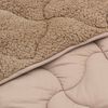 vidaXL Sommerdecke Taupe 220 x 260 cm Mikrofaser und Teddy-Fleece