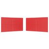 vidaXL Party Zelt Seitenteil 2 pcs Rot 400 x 195 cm PE und Stahl