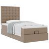 vidaXL Ottoman-Bett mit Matratze Cappuccino-Braun 80x200 cm Kunstleder