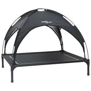 vidaXL Hundebett 104 x 86 x 84,5 cm Stahl Schwarz