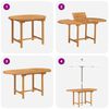 vidaXL Garten Essgruppe 5 pcs Braun Massivholz Teak