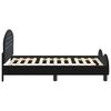 vidaXL Kinderbettgestell mit Kopfteil Schwarz 80 x 160 cm Samt