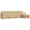 vidaXL Outdoor-Sofagarnitur 5 stk. Wei&szlig; und Beige Polyester