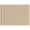 vidaXL Balkon-Sichtschutz Beige 75x1000 cm 100 % Polyester-Oxford