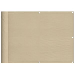vidaXL Balkon-Sichtschutz Beige 75x1000 cm 100 % Polyester-Oxford