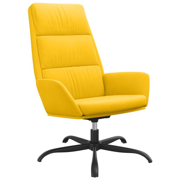vidaXL Relaxsessel mit Hocker Senfgelb Samt
