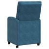 vidaXL Esszimmerst&uuml;hle mit Rollen 2 pcs Blau 58 x 67 x 97 cm Samt