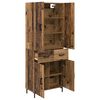 vidaXL Highboard Wandmontiert Altholz 69,5 x 34 x 180 cm Holzwerkstoff