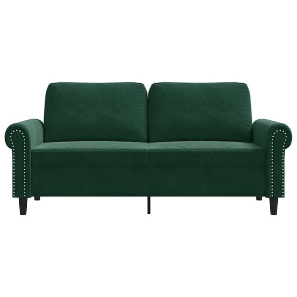 vidaXL 2-Sitzer-Sofa Dunkelgr&uuml;n 140 cm Samt
