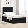 vidaXL Bett mit Stauraum und LED mit LED Schwarz 120 x 190 cm Samt