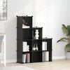 vidaXL Regalsystem mit 9 W&uuml;rfeln Schwarz PP