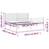 vidaXL Massivholzbett mit Kopfteil Wei&szlig; 200x200 cm