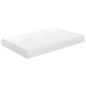 vidaXL Schweberegal Hochglanz-Wei&szlig; 40x23,5x3,8 cm MDF