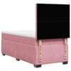 vidaXL Boxspringbett mit Matratze Rosa 80x200 cm Samt