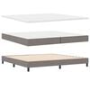 vidaXL Boxspringbett mit Matratze Taupe 200 x 200 cm Polyester