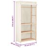 vidaXL Kleiderschrank mit 3 Ebenen 79 x 40 x 170 cm