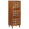 vidaXL Highboard mit T&uuml;r Walnuss 40 x 33 x 110 cm Massivholz Mango