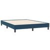 vidaXL Boxspringbett mit Matratze Dunkelblau 160x210 cm Samt