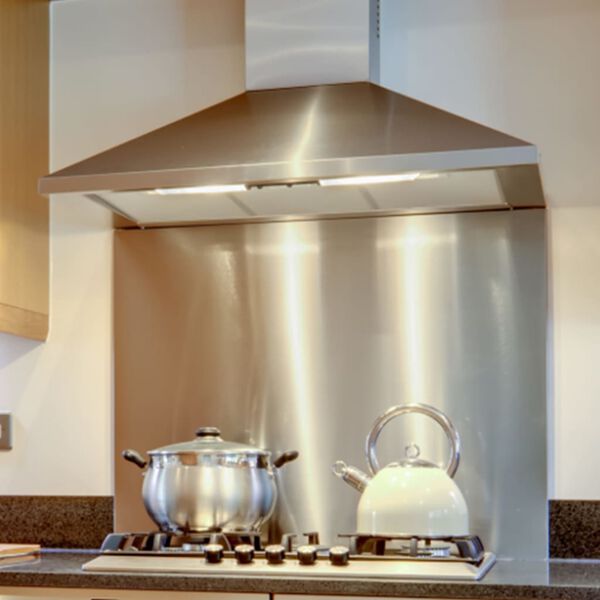 Nordlinger Spritzschutz 90x70 cm Edelstahl Silbern