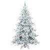 vidaXL K&uuml;nstlicher klappbarer Weihnachtsbaum Wei&szlig; 240 cm PVC und Stahl