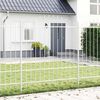 vidaXL Gartenzaun 2 pcs Wei&szlig; 170 x 215 cm Pulverbeschichteter Stahl
