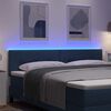 vidaXL LED Kopfteil mit LED-Lichtleisten Blau 180 cm Polyester
