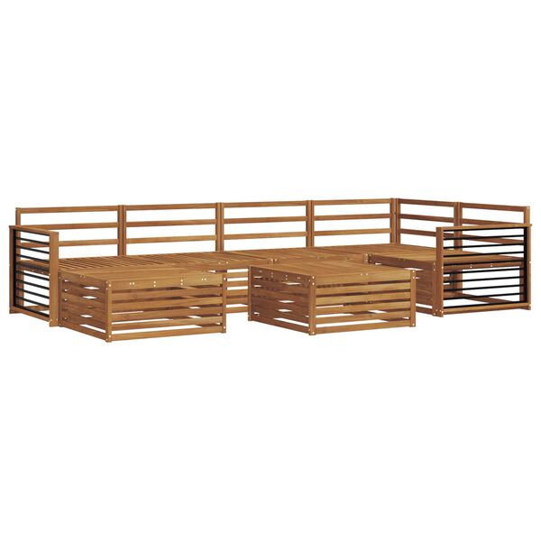 vidaXL Outdoor-Sofagarnitur 7 pcs Natur