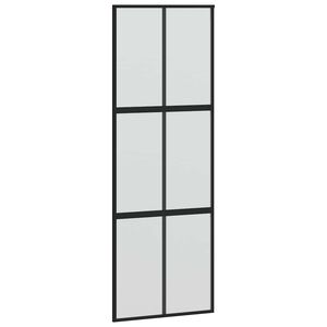 vidaXL Schiebet&uuml;r Schwarz 76x205 cm Hartglas und Aluminium